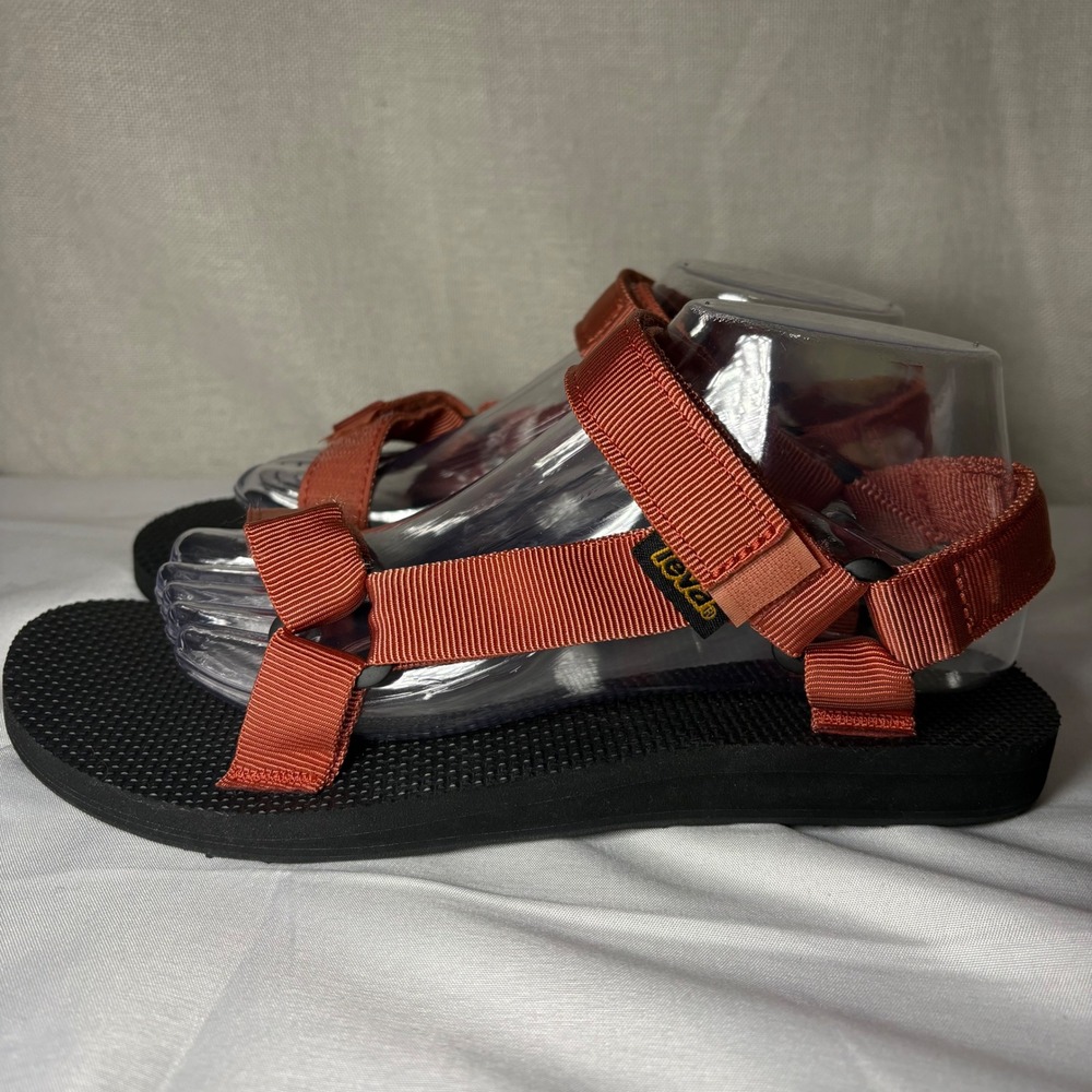 Teva Original Universal Burnt Orange Sandals Womens 9 1003987 Rust Strappy EUC - Picture 2 of 9